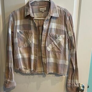 Thread & Supply Tan and Cream Checkered Shirt